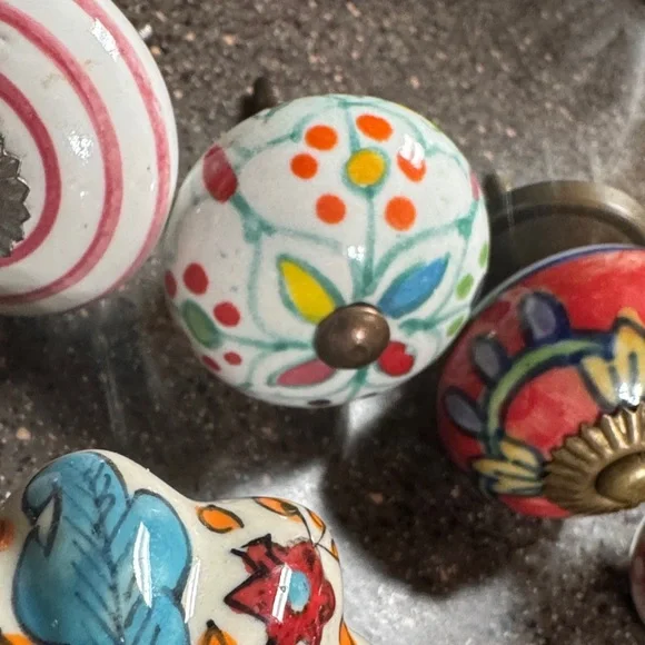 11 Colorful Ceramic Drawer Knobs Set - Picture 11 of 12